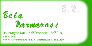 bela marmarosi business card